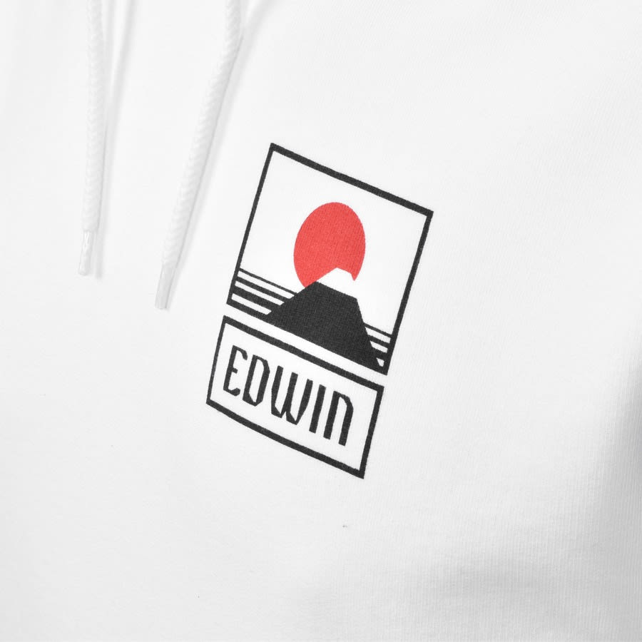 Alternative Image for ProductEdwin Sunset Logo Hoodie White3